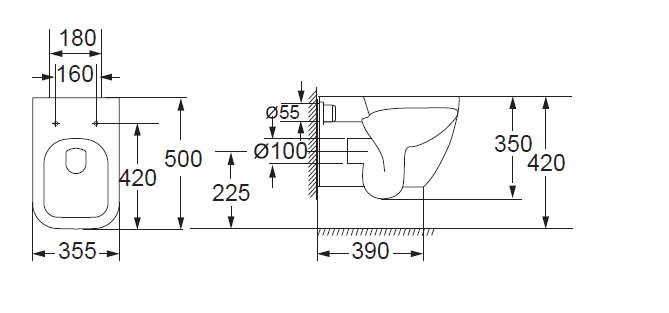 Унитаз подвесной BelBagno ALPINA Подвесной унитаз настенный Белый BELBAGNO ALPINA Китай - Вид №3