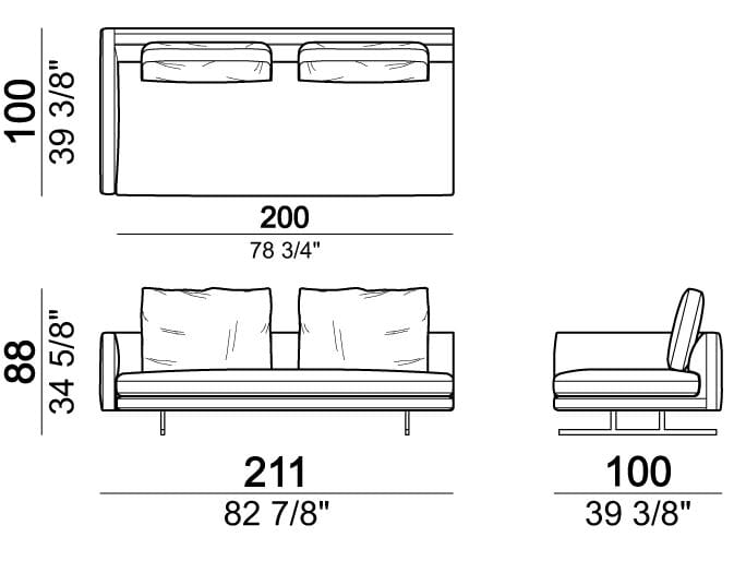Тканевый диван с полуостровом Arketipo MOSS ARCH-00121787 - Вид №13