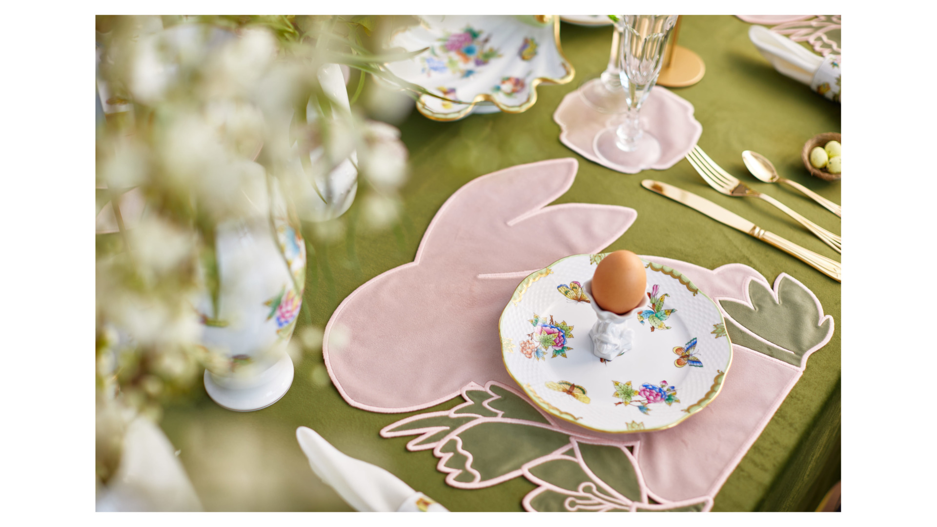 10677592 Truffle Bee Набор плейсматов Truffle Bee Easter bunny velvet 40х43см, 2шт, розово-зеленый, полиэстер Ткань  - Вид №2