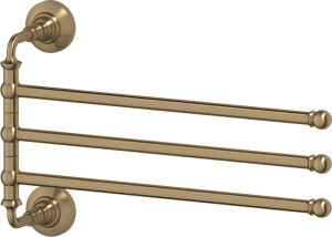 STI 511 Держатель полотенец поворотный тройной 35 cm 3SC STILMAR ANTIQUE BRONZE