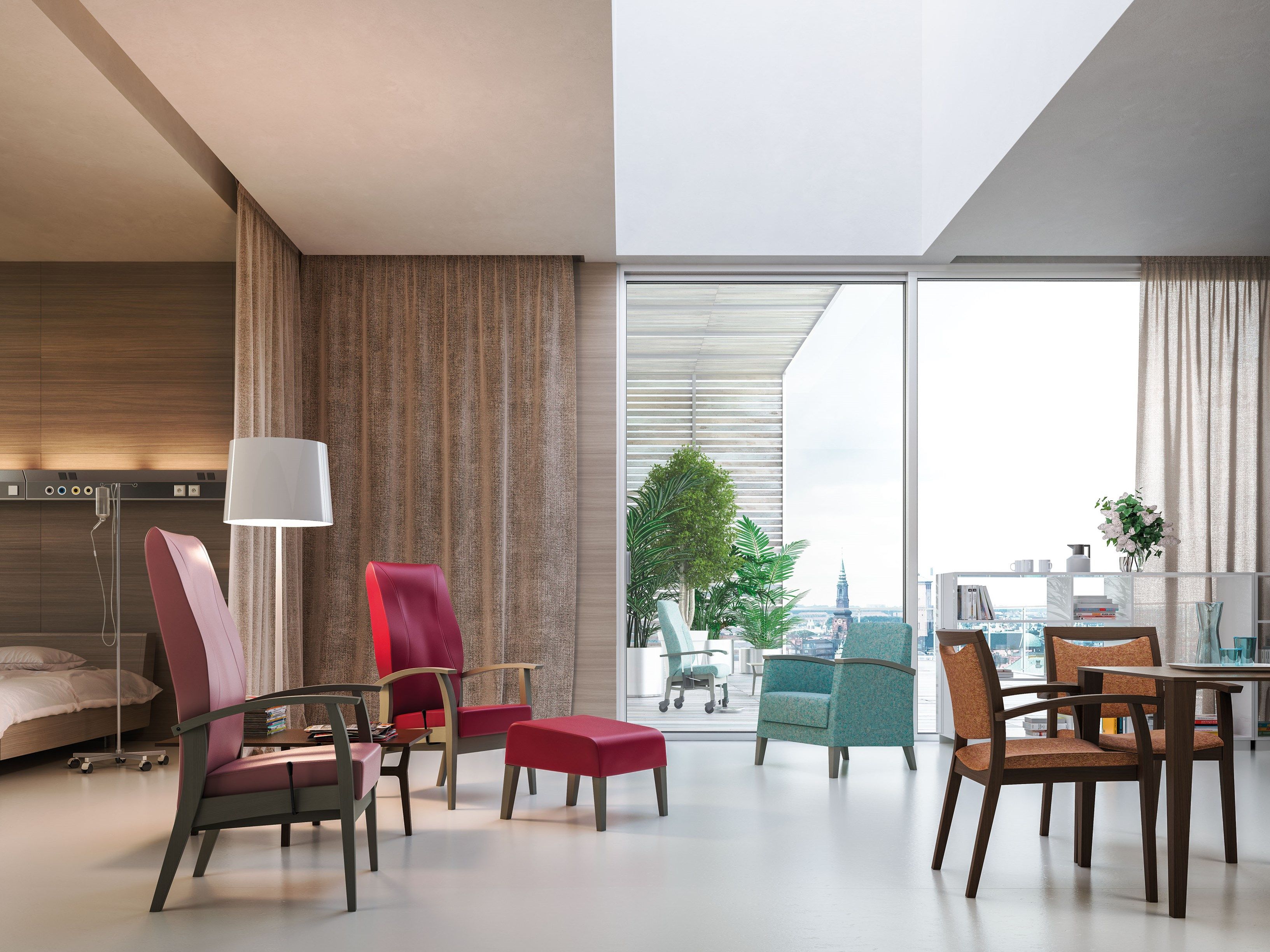 Штабелируемый тканевый стул с подлокотниками PIAVAL FANDANGO-Health &amp ARCH-00032911 - Вид №8