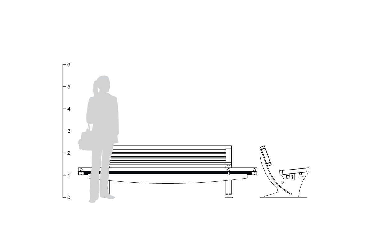 FSRT58 Скамья Pacifica  Forms-surfaces  - Вид №6