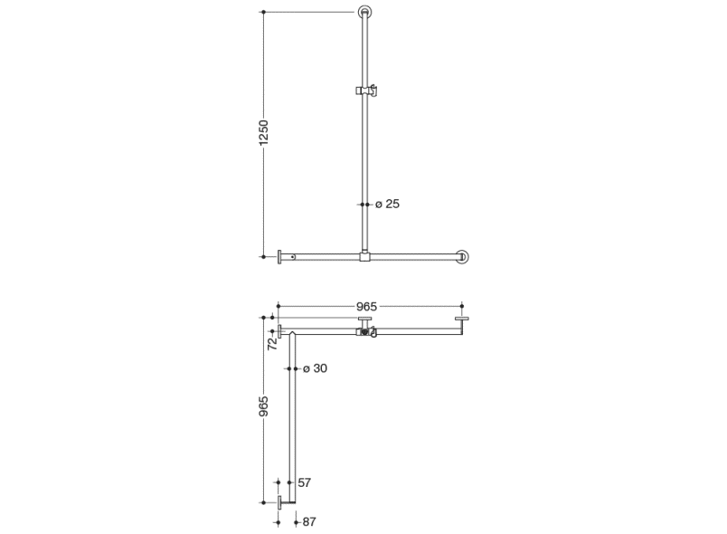 900.35.33460 Поручень для душа с выдвижным держателем для душа HEWI Greifen  - Вид №4