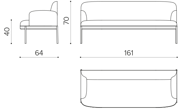 AB 2000 2-х местный диван True Design Abisko  - Вид №1