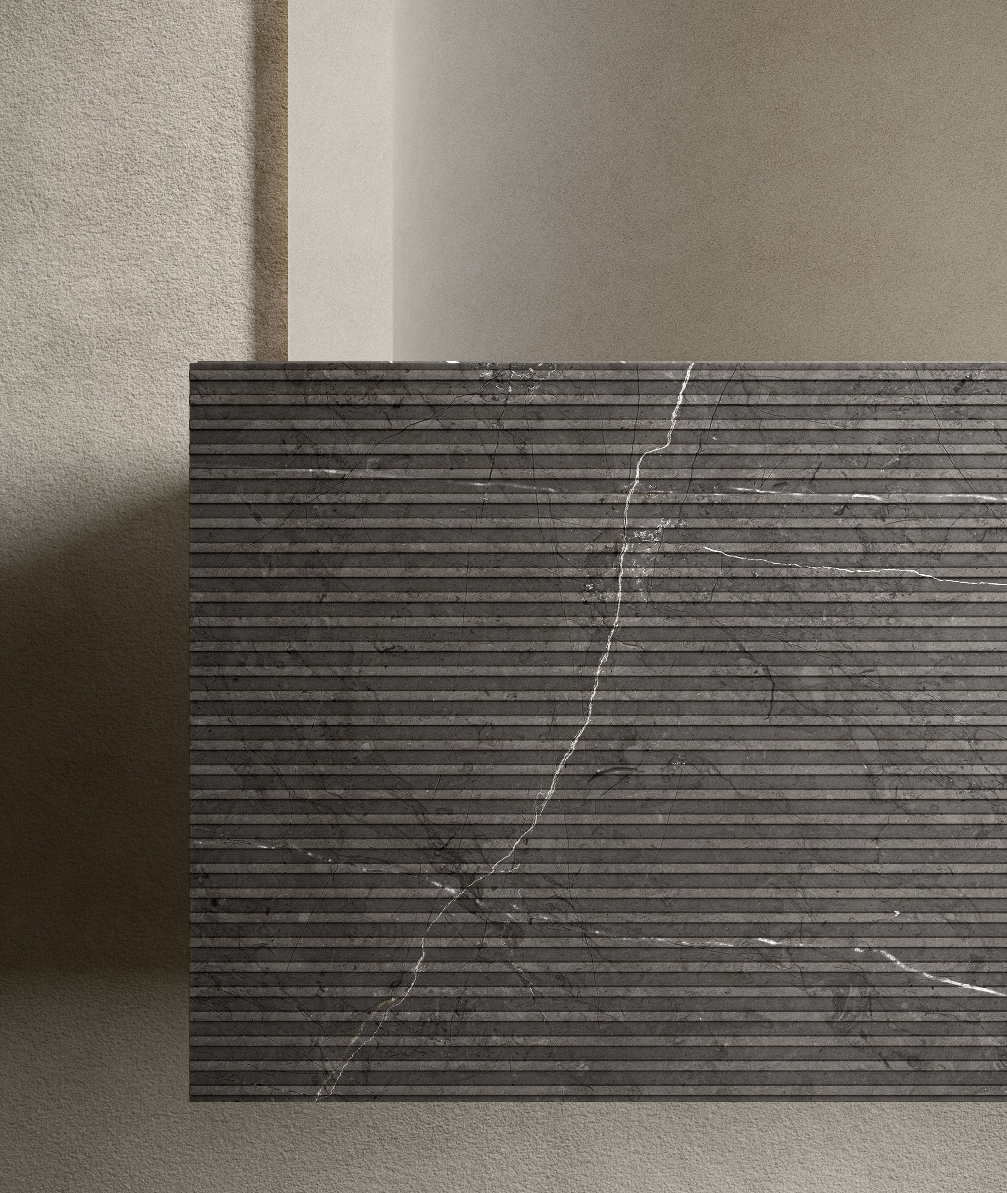 Мраморный подвесной двойной умывальник с ящиками Inbani решетки ARCH-00096366 - Вид №2