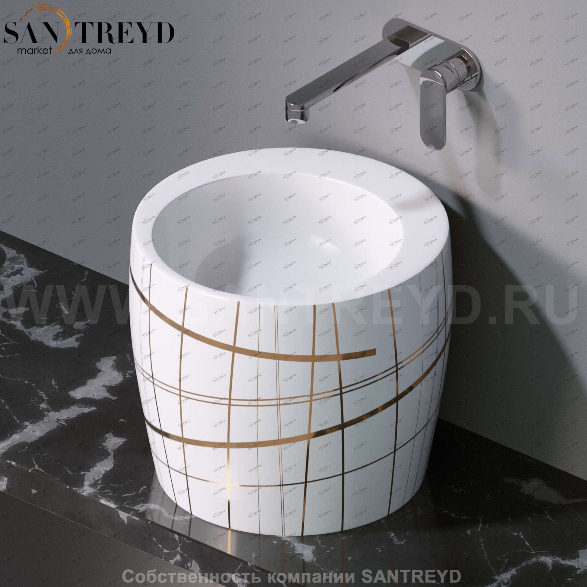 L101415G Накладная раковина на столешницу  круглая A. e T. Italia TOTEM AeT ITALIA