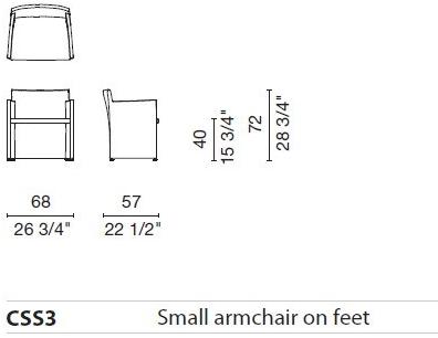 Cappellini Кресло с подлокотниками Supersoft sun-id-1356460 - Вид №1
