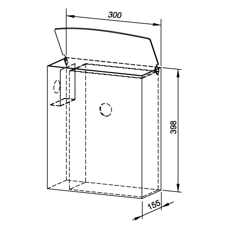 731340 Урна для гигиенических отходов с дозатором гигиенических пакетов WP177-2 WAGNER_EWAR A-LINE Wagner Ewar  - Вид №1
