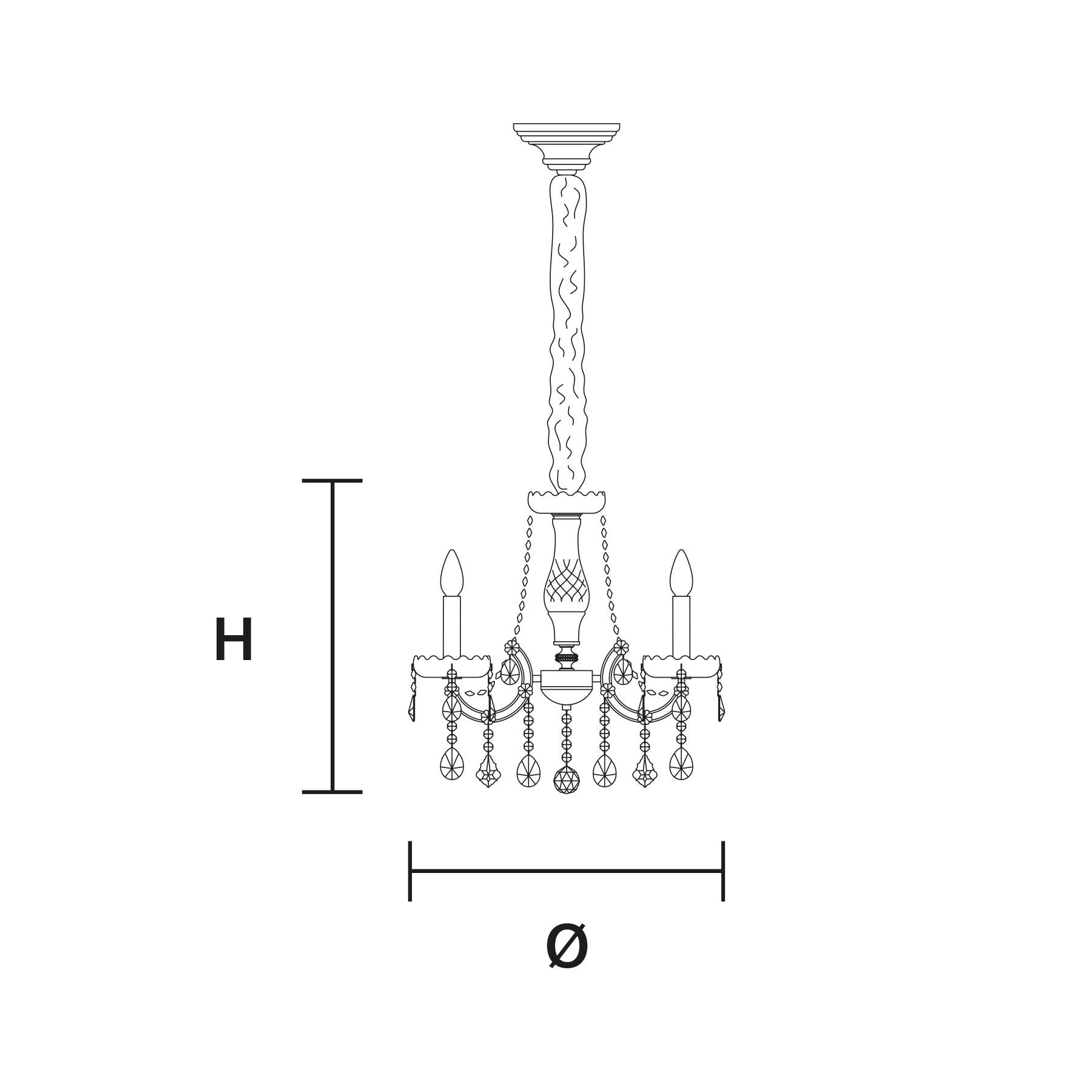 Подвесной светильник с кристаллами Masiero Aqaba ARCH-00141844 - Вид №2