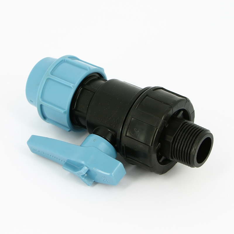 Кран обжим-Н Unidelta 32 х 1" для труб ПНД полипропилен PP-B 1072032004001 - Вид №3