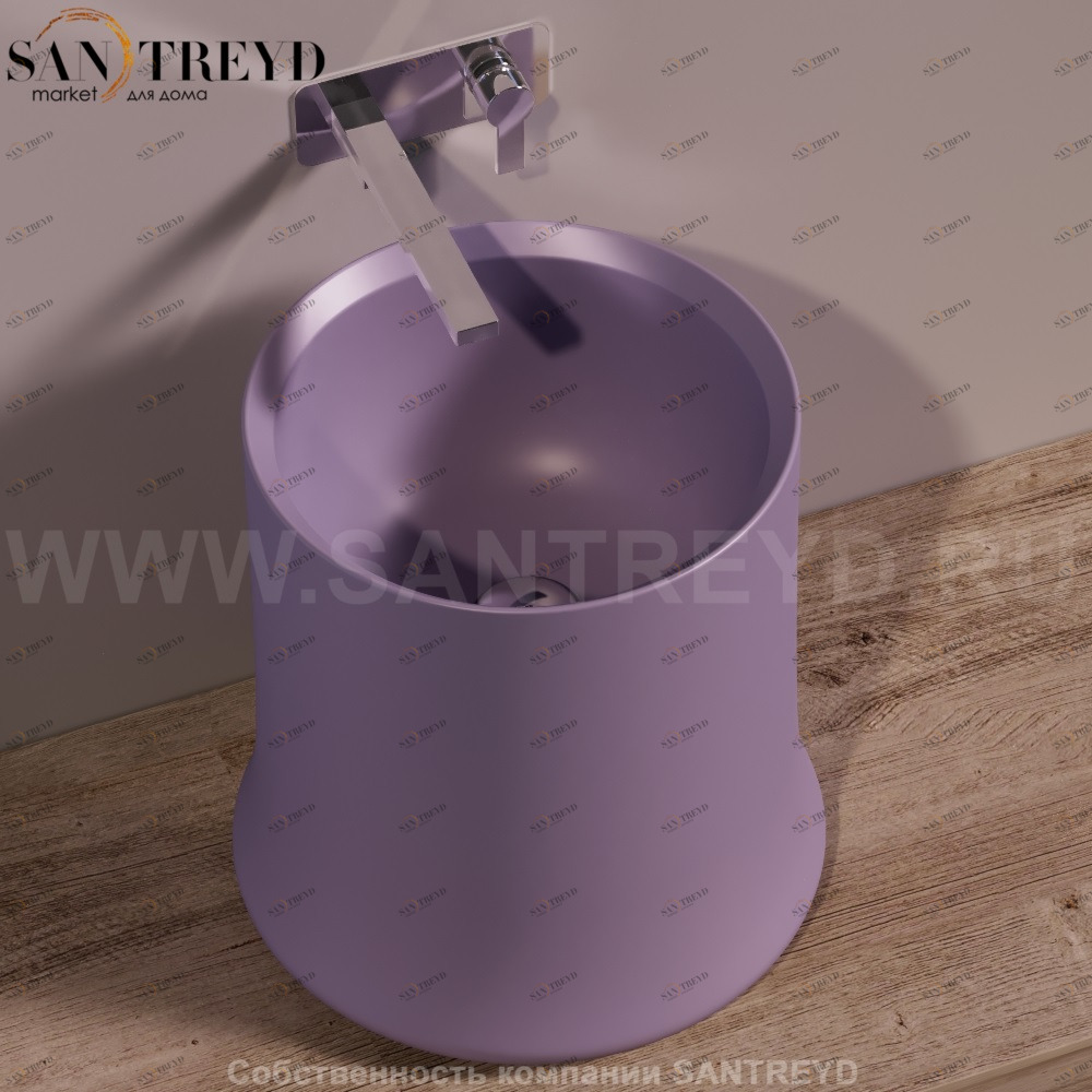 SH10PRUGNAMATT Накладная раковина на столешницу  круглая Simas Sharp