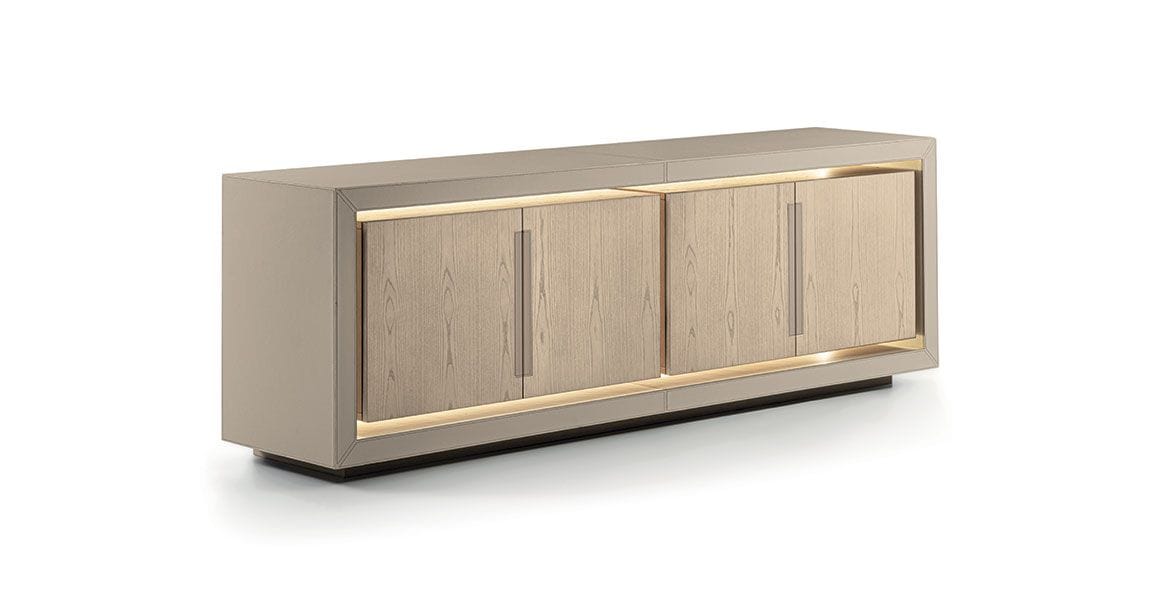 Деревянный шкаф с кожаной обивкой Vittoria Frigerio Lanza ARCH-00089465 - Вид №1