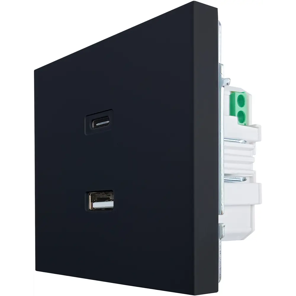 Розетка Lezard Zima с USB Type-C и классическим портом 89398383 STLM-1572254 - Вид №1