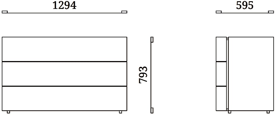 Febal Casa Лакированный комод со встроенными ручками Marlene sun-id-1452063 - Вид №2