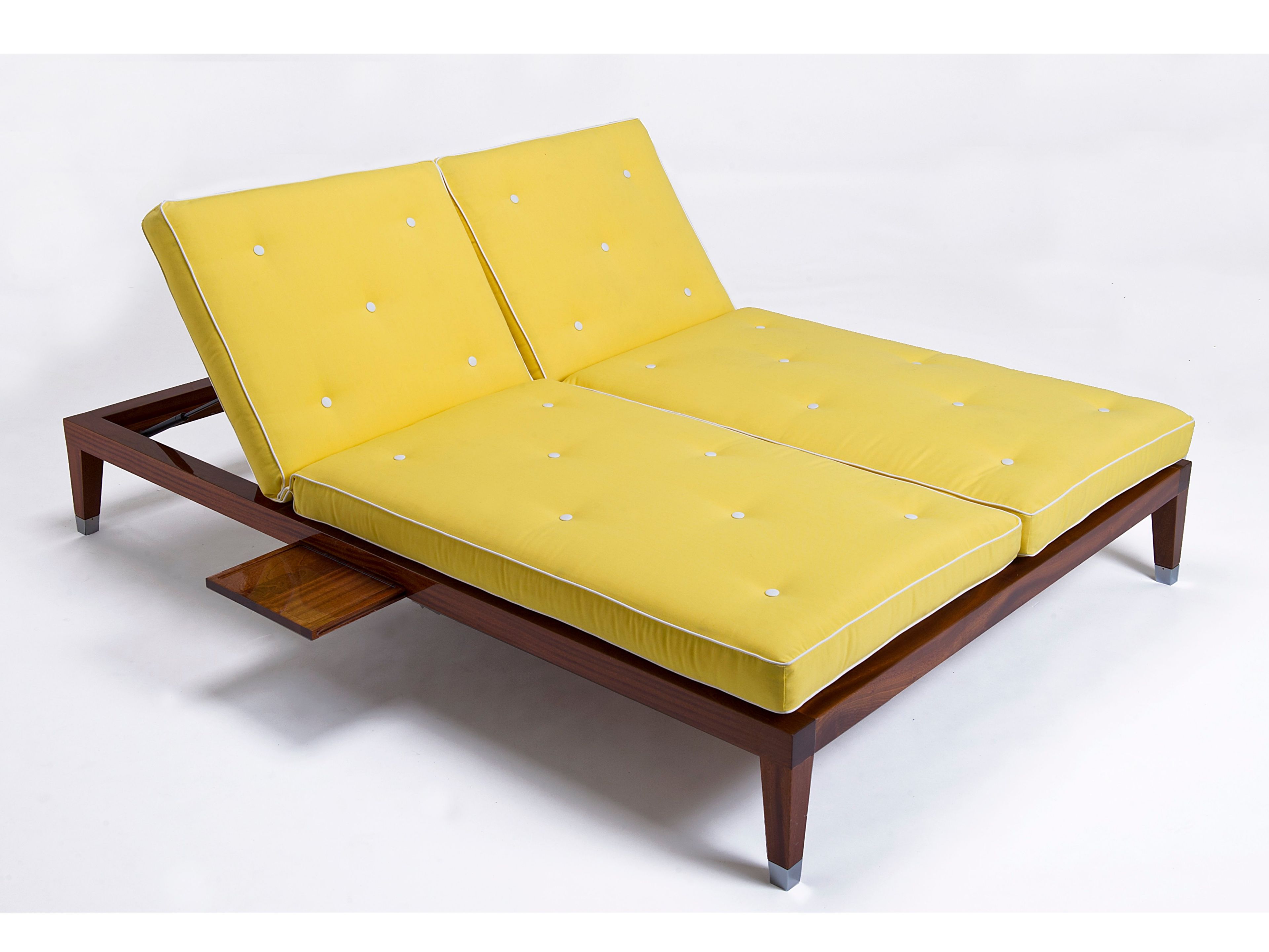 Двуспальная Садовая кровать из красного дерева и ткани Unopiù C'est la vie ARCH-00073376 - Вид №2