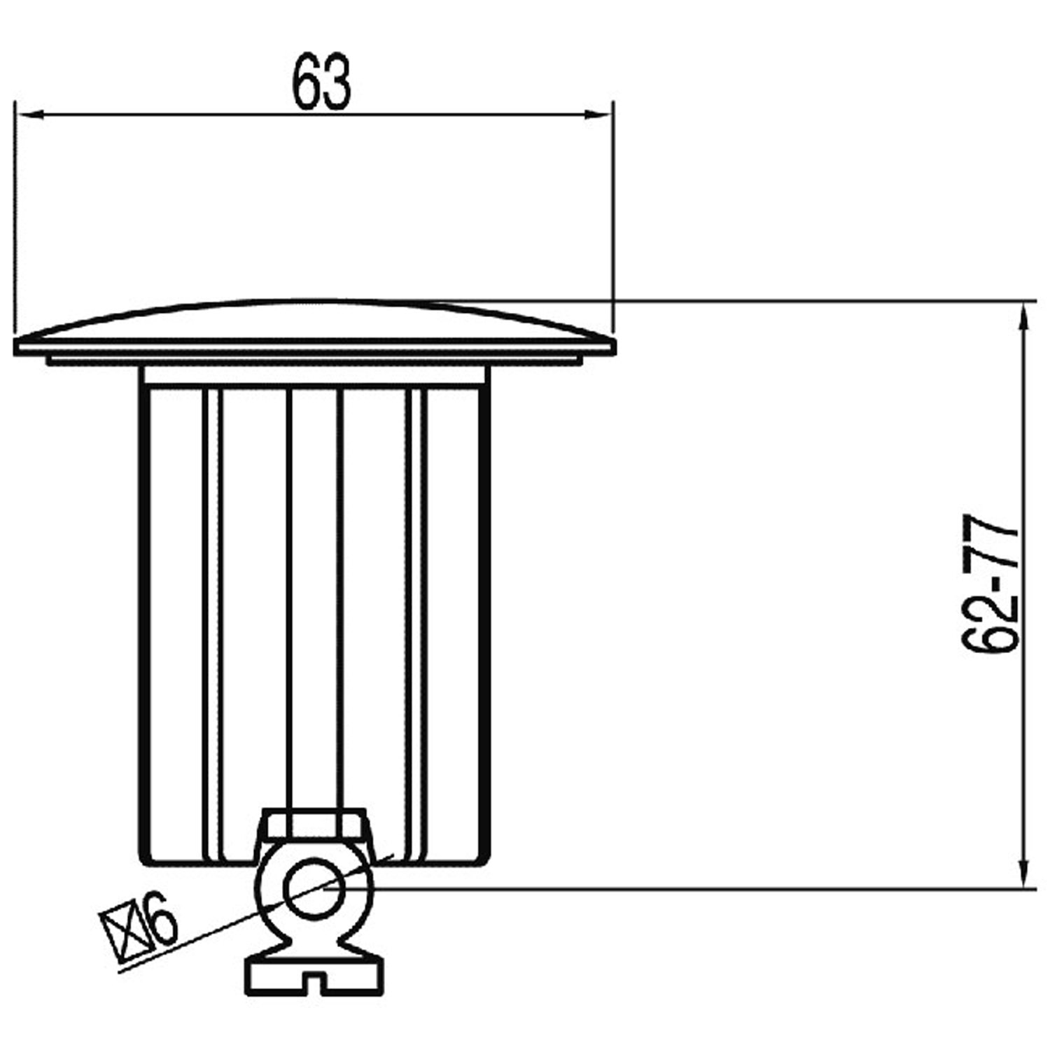 Заглушка для автоматического дренажного клапана. Заглушка: Ø 63 мм.-913484026 TRES RICAMBI - Вид №1