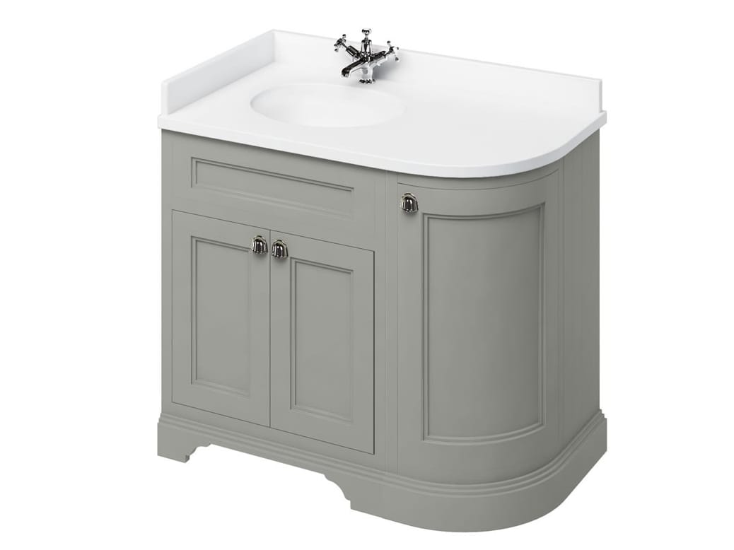 Деревянный угловой умывальник с дверцами Burlington MINERVA ARCH-00071219 - Вид №32