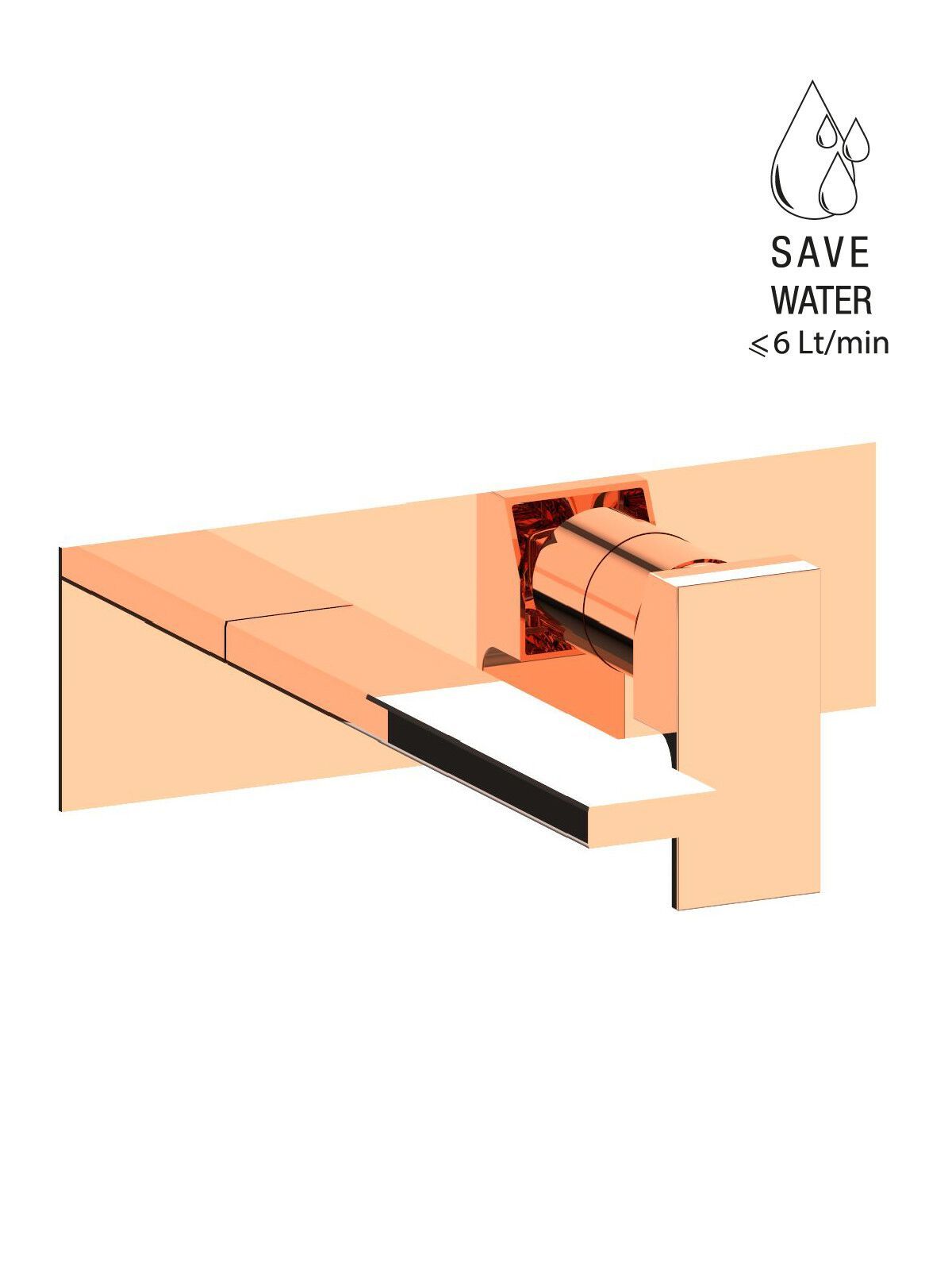 Настенный смеситель для раковины с пластиной без слива Rubinetterie Frattini Vita Due ARCH-00054452 - Вид №38