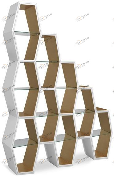 Jetclass Открытый лакированный книжный шкаф Houdi Jhd212d 