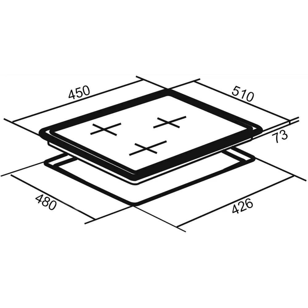 Варочная панель электрическая ORE IA45 3 конфорки, цвет чёрный STLM-2125302 - Вид №5