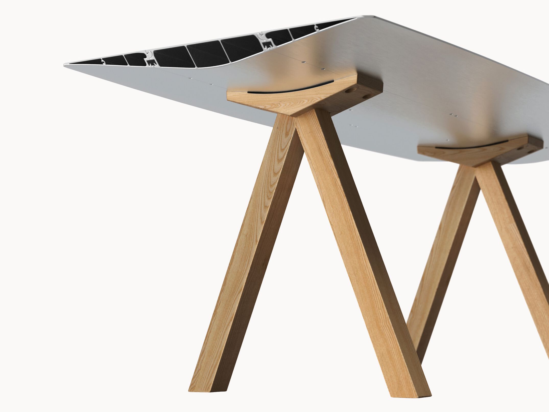 Прямоугольный стол из алюминия и дерева BD Barcelona Алюминий ARCH-00042388 - Вид №1