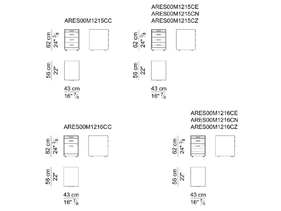 Кожаный офисный комод с замком i 4 Mariani ARCH-00082011 - Вид №2