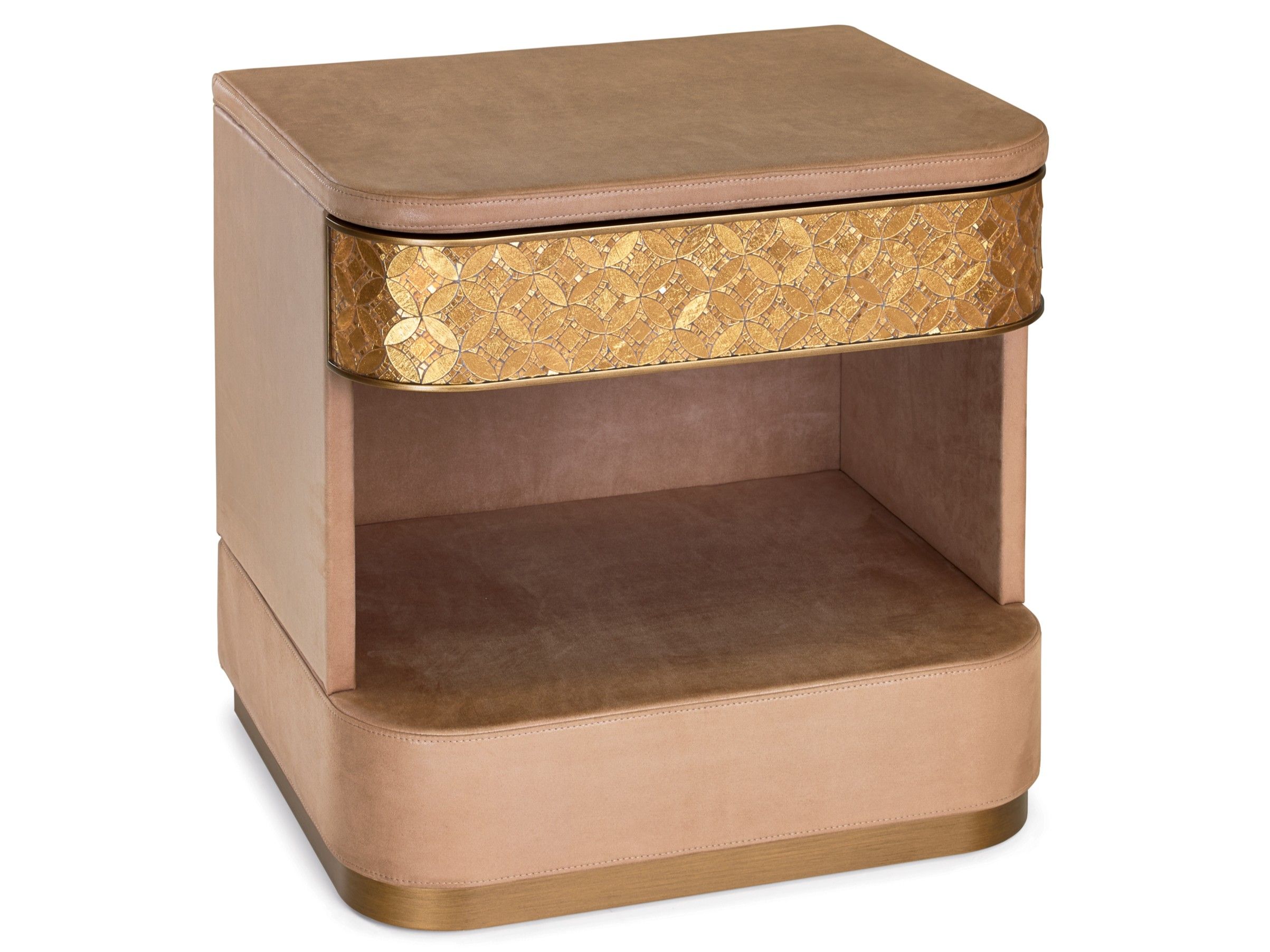 Прикроватная тумбочка с покрытием из ткани micofibra Sicis Valmont ARCH-00019046