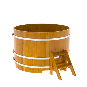 2229 Купель круглая из лиственницы Рустик d=1,50х1,0 натуральная Alyarus