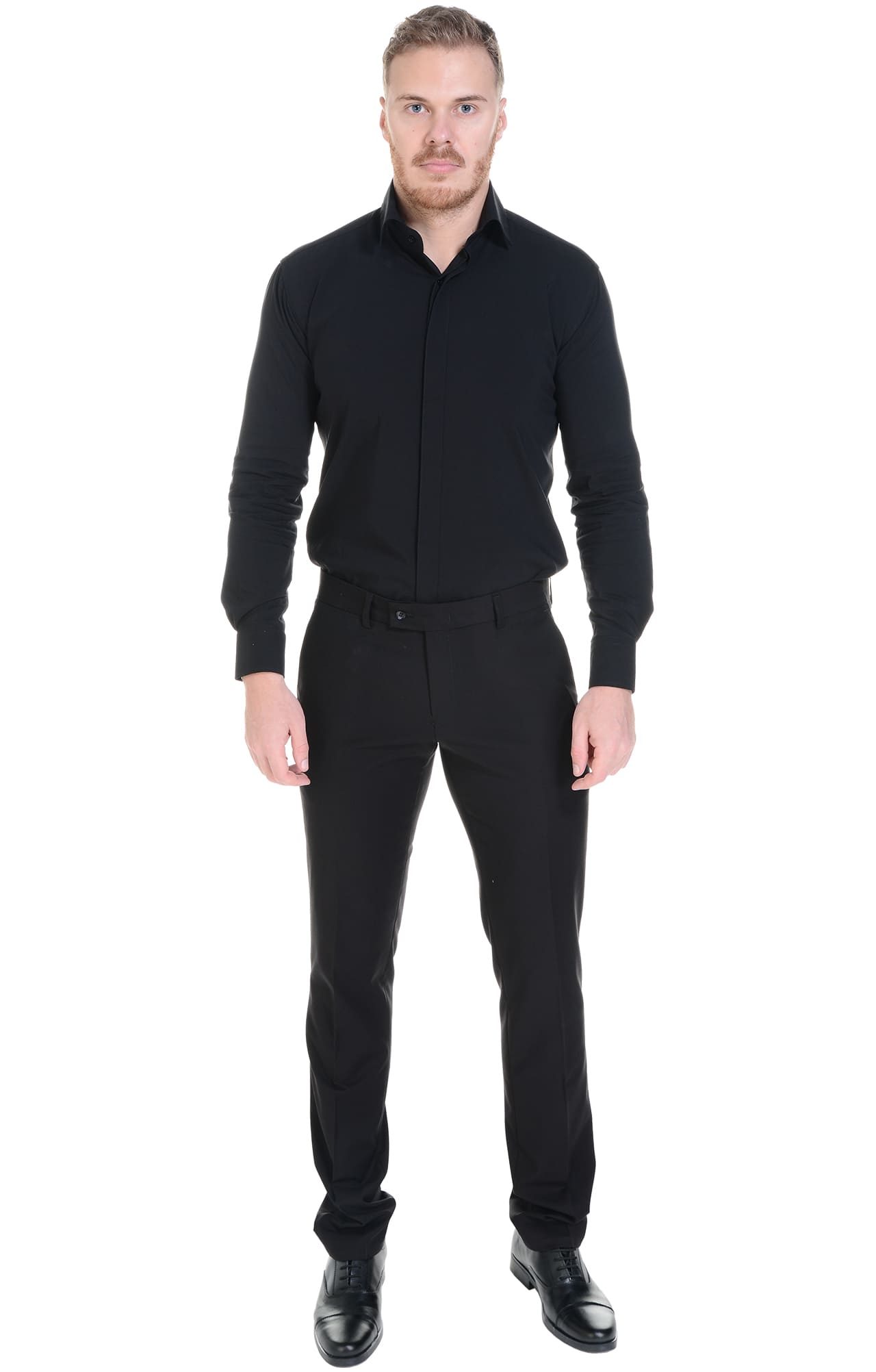 62479 Рубашка мужская  black El-Risto  Корпоративная одежда  размер 42/170-176  - Вид №6