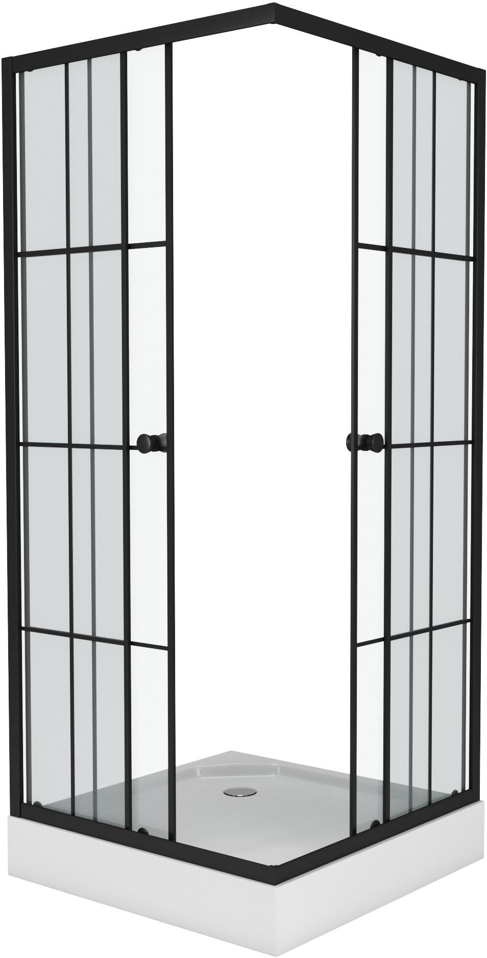 Душевой уголок NG- 0180-14 (800х800х1950) низкий поддон(14см), стекло прозрачное,  2 места Niagara Nova 01801412 - Вид №1