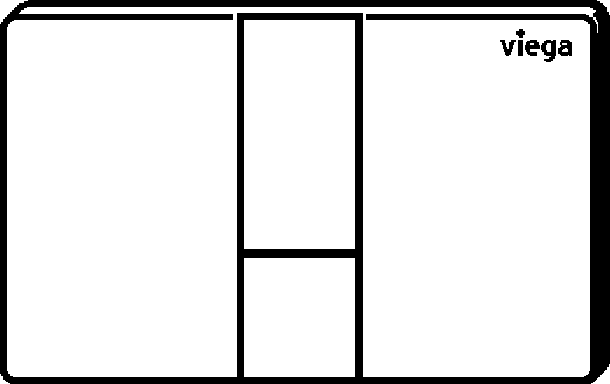 Viega Панель смыва Prevista для унитазов 8614.1 (773298) 773 298 - Вид №2