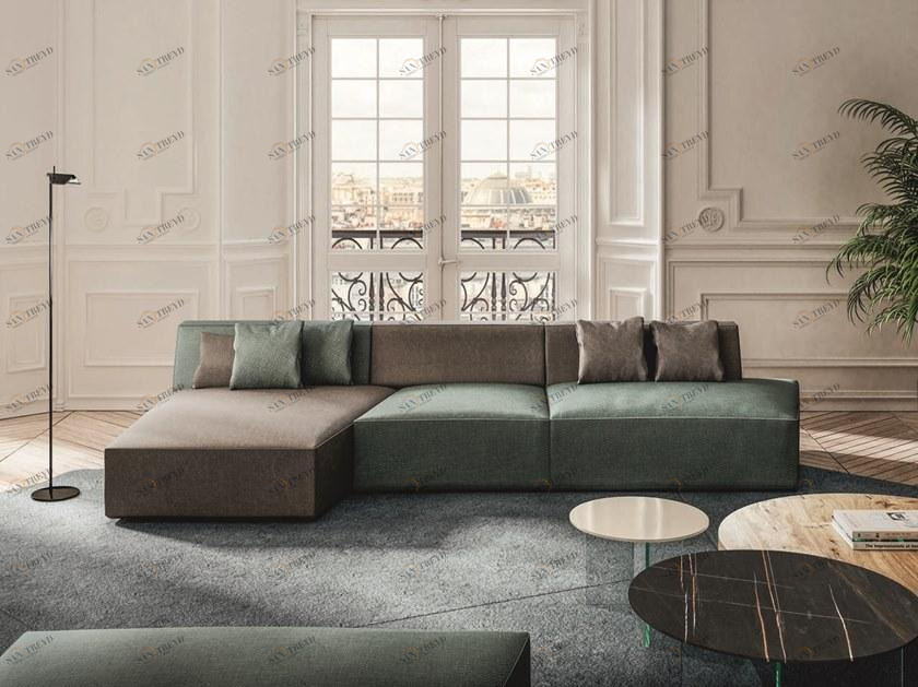 Lago Модульный тканевый диван с шезлонгом Slide sun-id-1453110