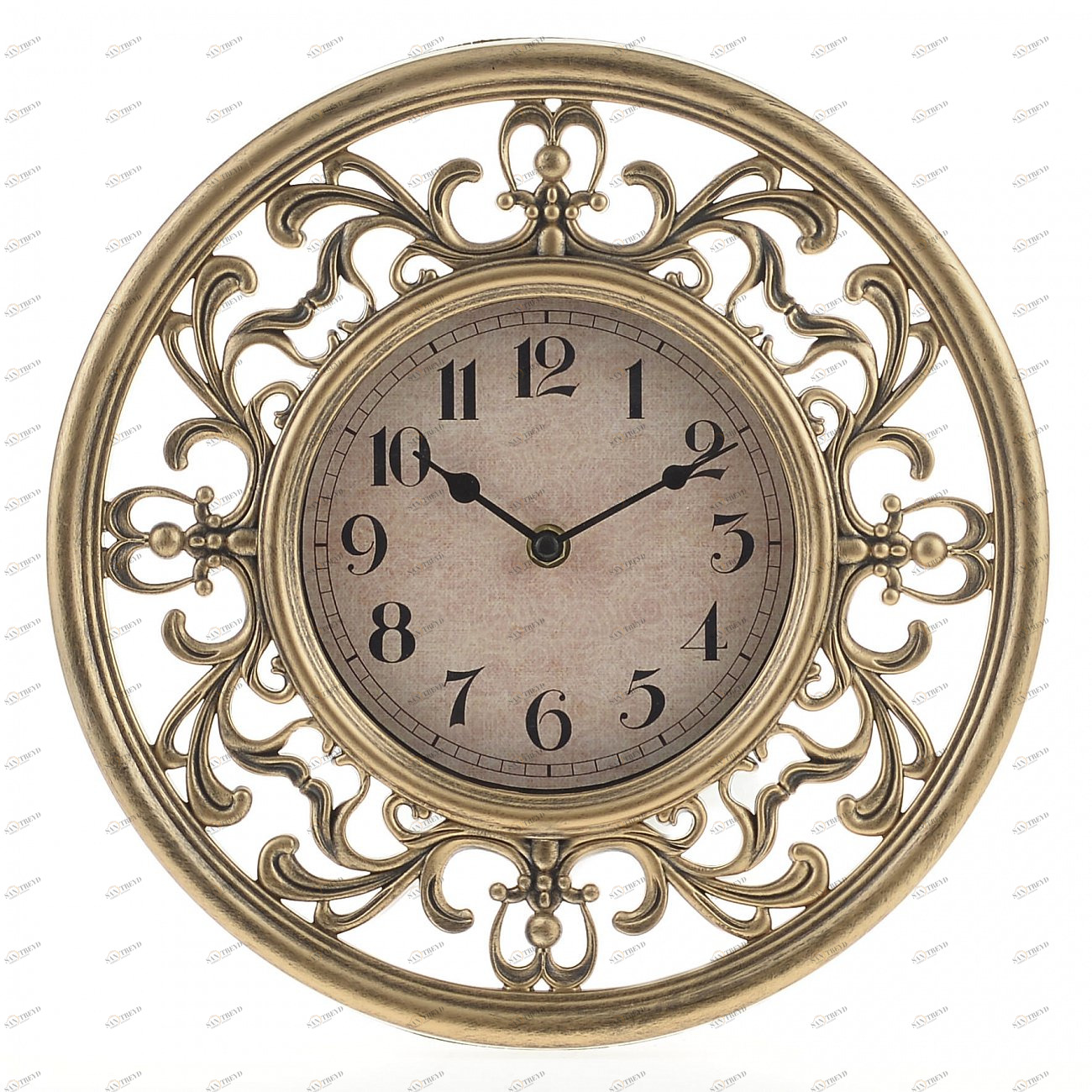 Часы настенные круглые золотистые TO4ROOMS  00-3838237 Золото 