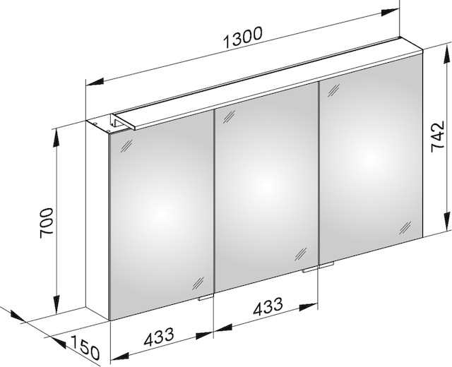 13606171302 Зеркальный шкаф KEUCO Royal L1 - Вид №3
