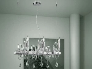 Sylcom Подвесной светильник из стекла с кристаллами Street 2000