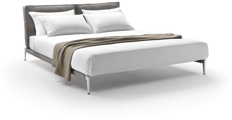 Flexform Двуспальная кровать из ткани с мягким изголовьем Adda sun-id-1481703 - Вид №3