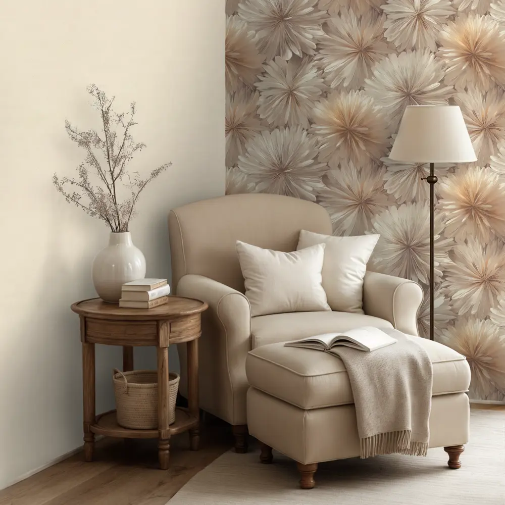 Обои флизелиновые Ornamy Florance коричневые 1.06 м OR8090-02 89456585 STLM-2118158 - Вид №4