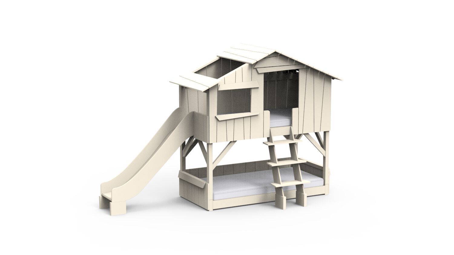 МДФ двухъярусная кровать с горкой Mathy by Bols TREEHOUSE BEDS &amp ARCH-00072798 - Вид №7