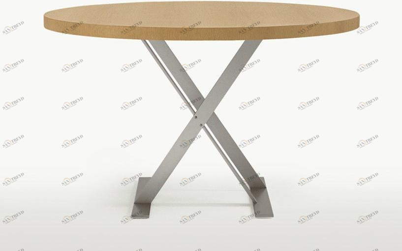 Maxalto Круглый стол из стали и дерева Max sun-id-1355039