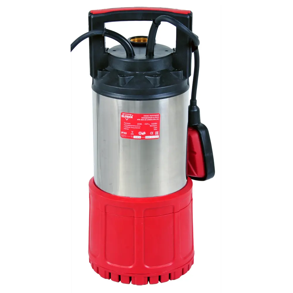 Насос погружной колодезный Elitech НПК 800-30 5520 л/час STLM-2107365 - Вид №2