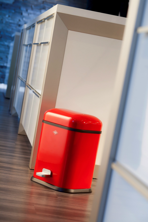 Бак для мусора с педалью Single Boy, прямоугольный, 13 л, зеленый лайм Wesco 13221220 - Вид №1