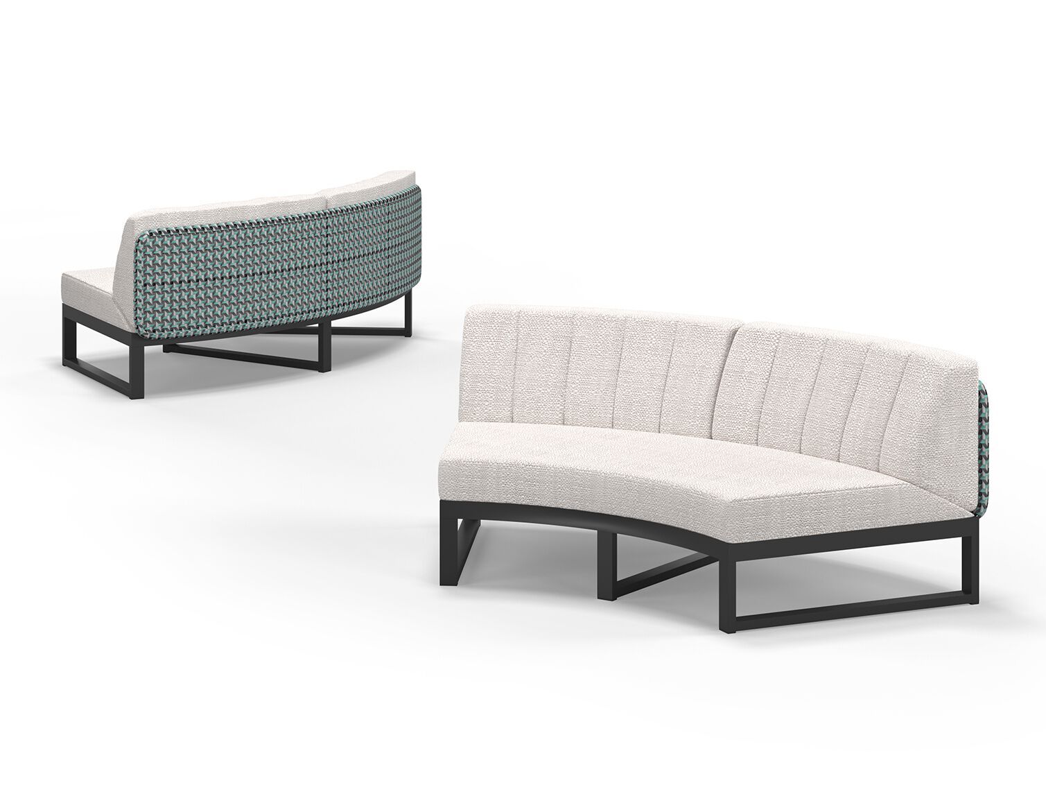 Тканевый изогнутый модульный садовый диван MAMAGREEN Munia ARCH-00029791 - Вид №9