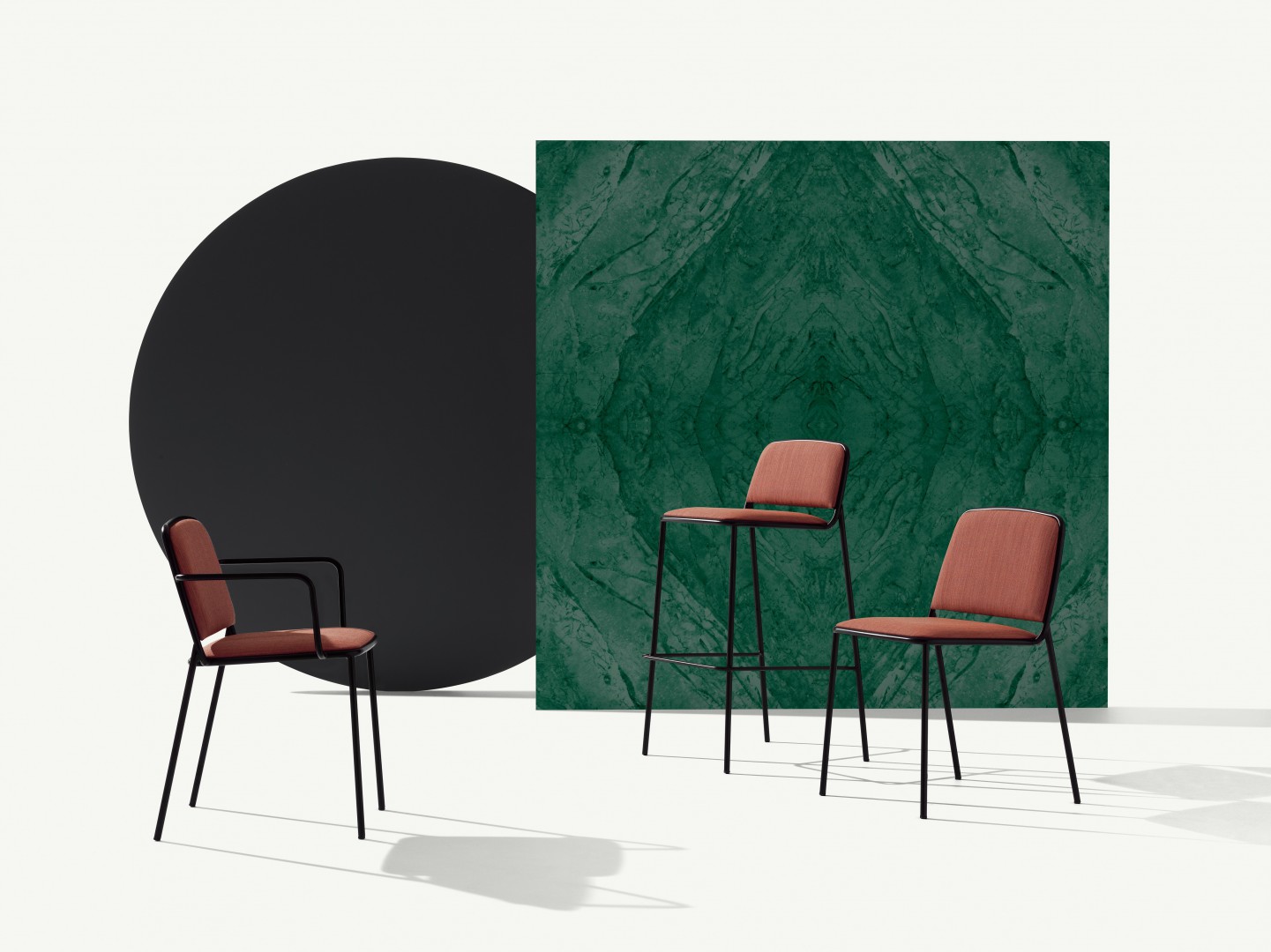 Ring 671 Кресло со стальным каркасом, 4 ножки. Сиденье и спинка мягкие. Et al. Ring