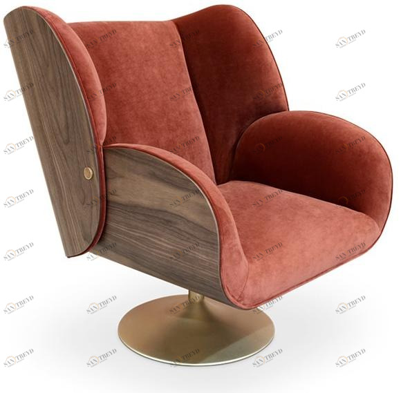 Essential Home Вращающееся кресло из ткани с подлокотниками Happy few sun-id-1357429