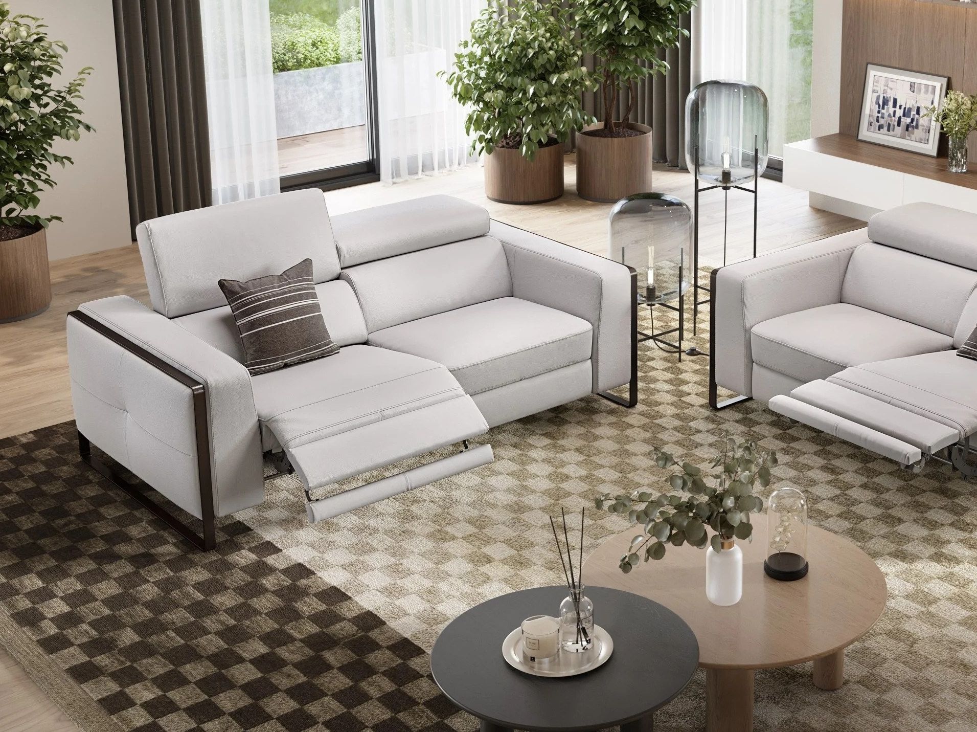 3-местный кожаный диван Sofanella Manzano ARCH-00098443 - Вид №1