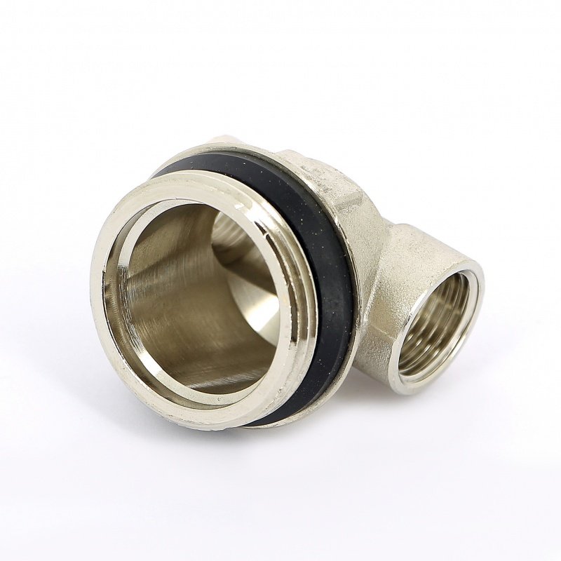 Концевик (тройник) для коллектора TIEMME 1/2"х1"1/4х3/8" никелированный 1950032 - Вид №2