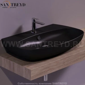 VI11NEROMATT Подвесная раковина настенная овальная Simas Vignoni черная