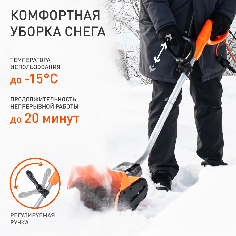 Электрический снегоуборщик PATRIOT PS 1500 E для быстрой уборки 82959845 STLM-0038335 - Вид №13