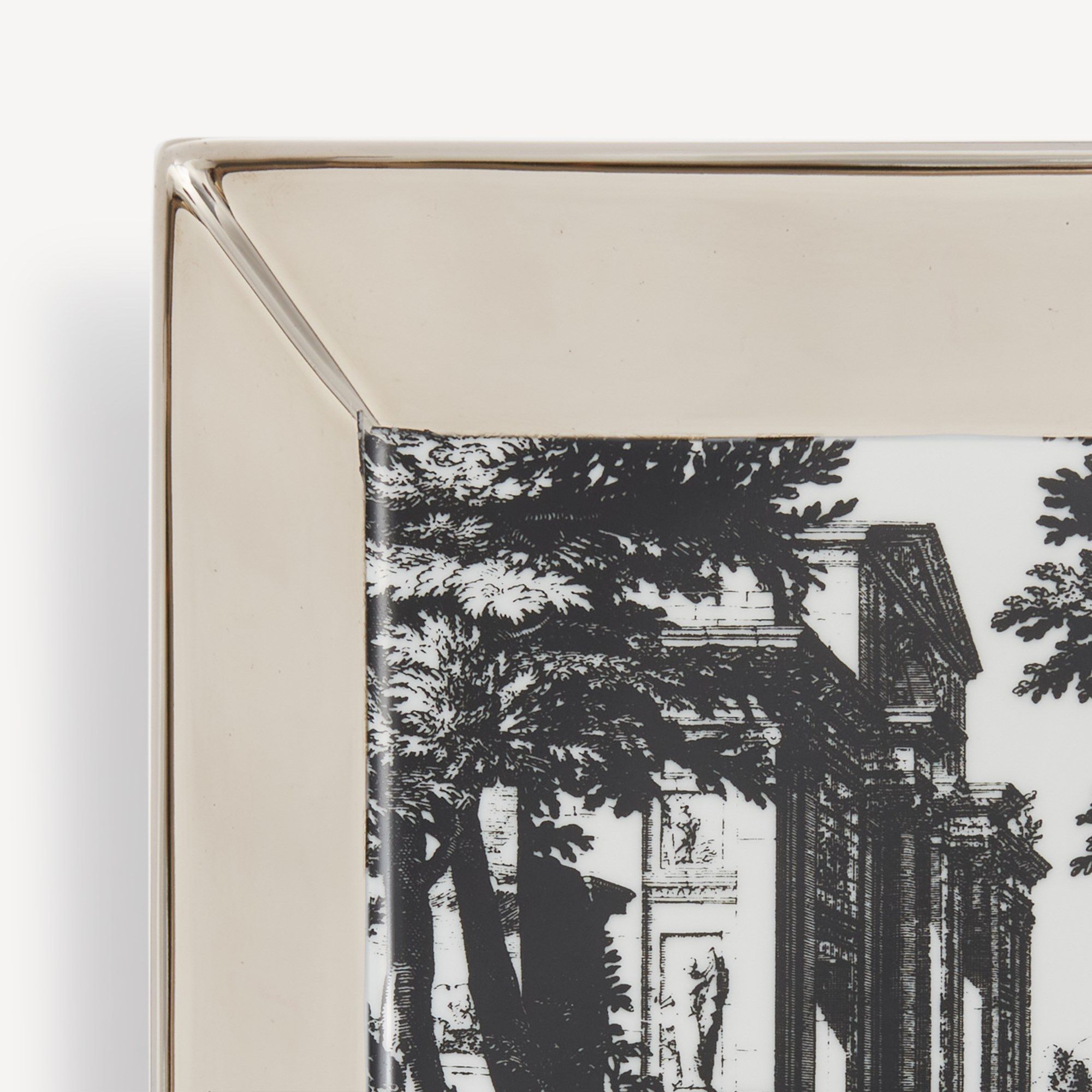 Квадратная фарфоровая тарелка Fornasetti Giardino Settecentesco ARCH-00114035 - Вид №3