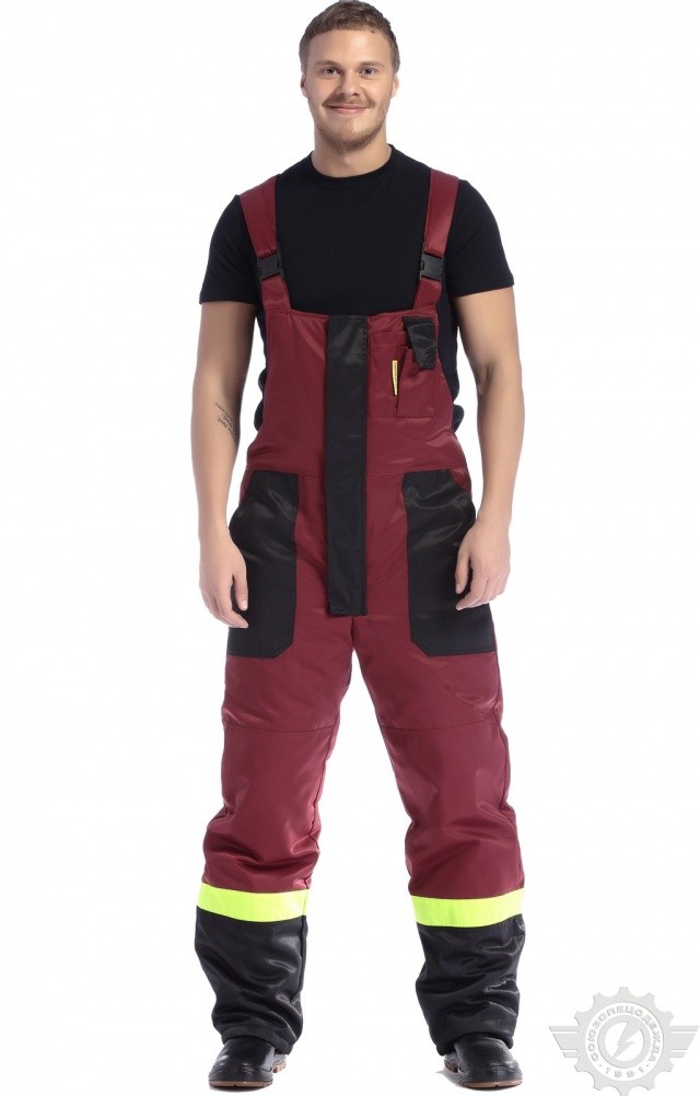 61590 Костюм "Сатурн" зимний бордо  Зимняя спецодежда  размер 56-58/182-188  - Вид №12